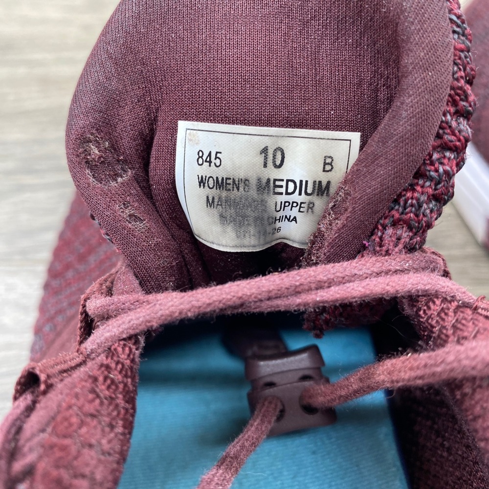 Orthofeet 845 Walking Shoes Women 10 Burgundy Knit Suede Orthopedic Sneakers - Picture 3 of 10